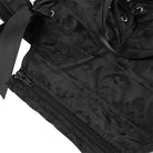 Kobine Women's Gothic Floral Jacquard Shoulder Straps Overbust Corset