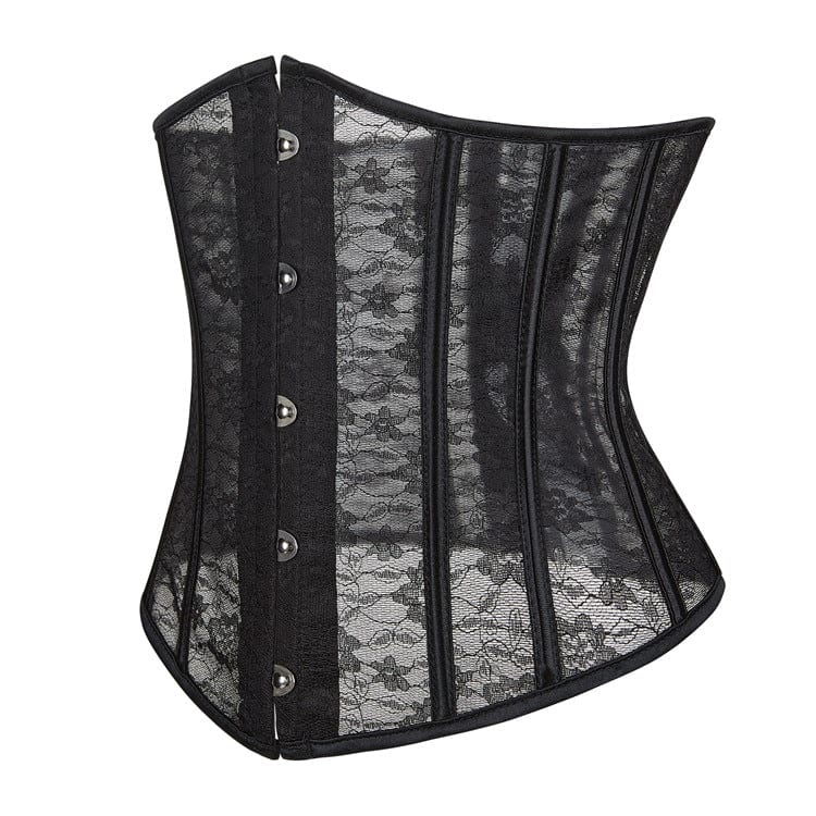 Kobine Women's Gothic Floral Lace Splice Underbust Corset