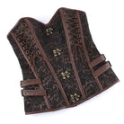 Kobine Women's Gothic Floral Lace-up Buckle-up Overbust Corset