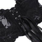 Kobine Women's Gothic Floral Lace-up Mesh Bustier