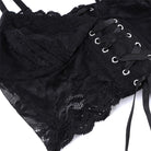 Kobine Women's Gothic Floral Lace-up Mesh Bustier