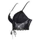 Kobine Women's Gothic Floral Lace-up Mesh Bustier