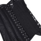 Kobine Women's Gothic Floral Mesh Lace-up Front Busk Overbust Corset