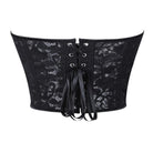 Kobine Women's Gothic Floral Mesh Lace-up Overbust Corset