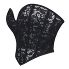 Kobine Women's Gothic Floral Mesh Lace-up Overbust Corset