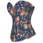 Kobine Women's Gothic Floral Printed Overbust Corset