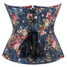 Kobine Women's Gothic Floral Printed Overbust Corset