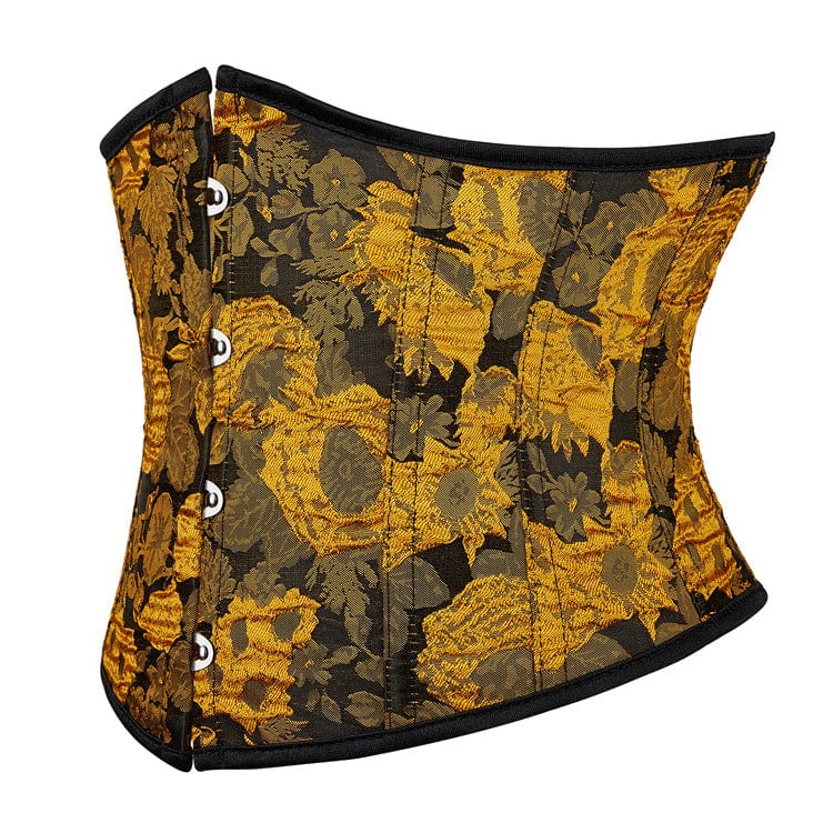 Kobine Women's Gothic Floral Printed Underbust Corset
