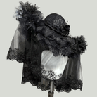 Kobine Women's Gothic Floral Victorian Mourning Hat