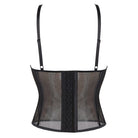 Kobine Women's Gothic Flower Printed Suspender Overbust Corset