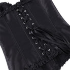 Kobine Women's Gothic Frilled Trim Lace-up Overbust Corset