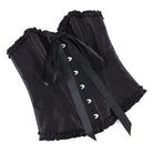 Kobine Women's Gothic Frilled Trim Lace-up Overbust Corset