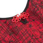 Kobine Women's Gothic Frog Graffiti Printed Lace-up Overbust Corset