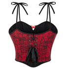 Kobine Women's Gothic Frog Graffiti Printed Lace-up Overbust Corset