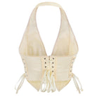 Kobine Women's Gothic Halterneck Lace-up Zip Bustier