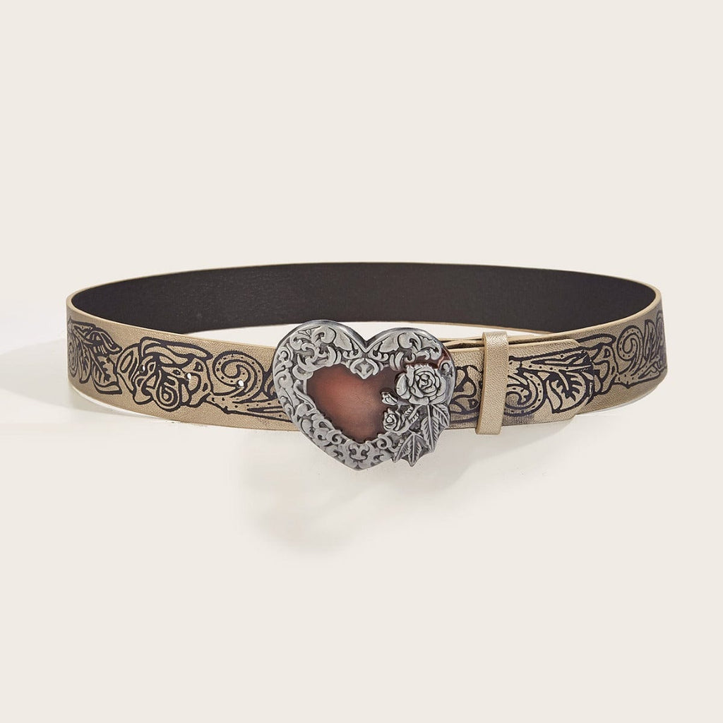 Kobine Women's Gothic Heart Rose Belt