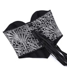 Kobine Women's Gothic Heart V Plunge Jacquard Lace-Up Overbust Corset