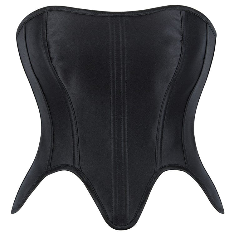 Kobine Women's Gothic Irregular Boned Lace-up Overbust Corset