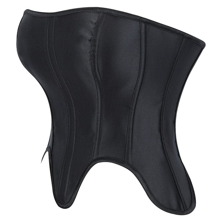 Kobine Women's Gothic Irregular Boned Lace-up Overbust Corset