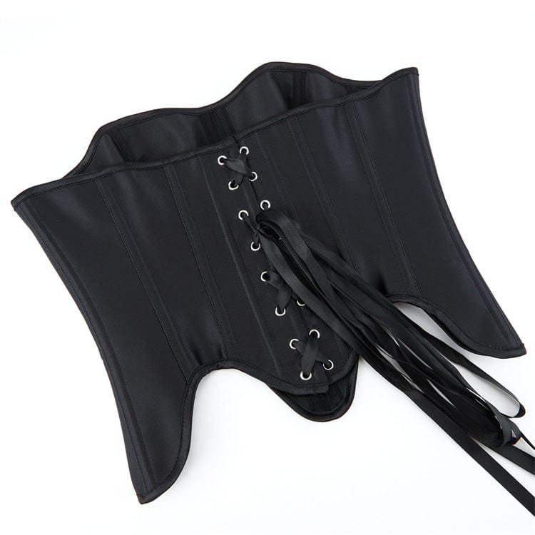 Kobine Women's Gothic Irregular Boned Lace-up Overbust Corset