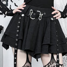 Kobine Women's Gothic Irregular Eyelet Strap Skirt