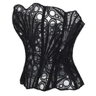 Kobine Women's Gothic Irregular Lace Sheer Overbust Corset