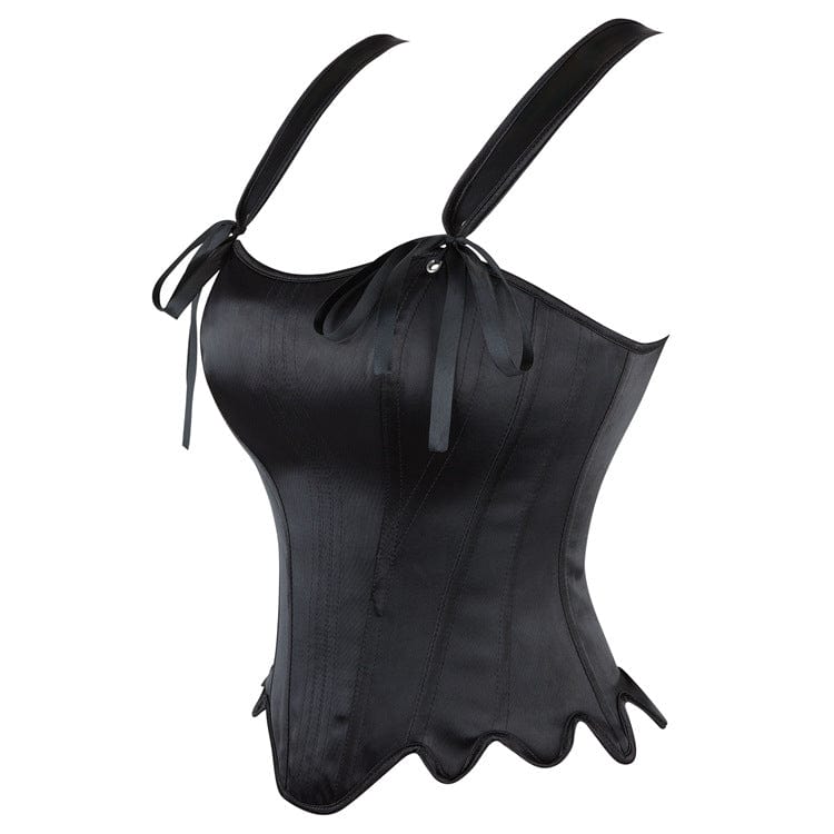 Kobine Women's Gothic Irregular Lace-up Overbust Corset