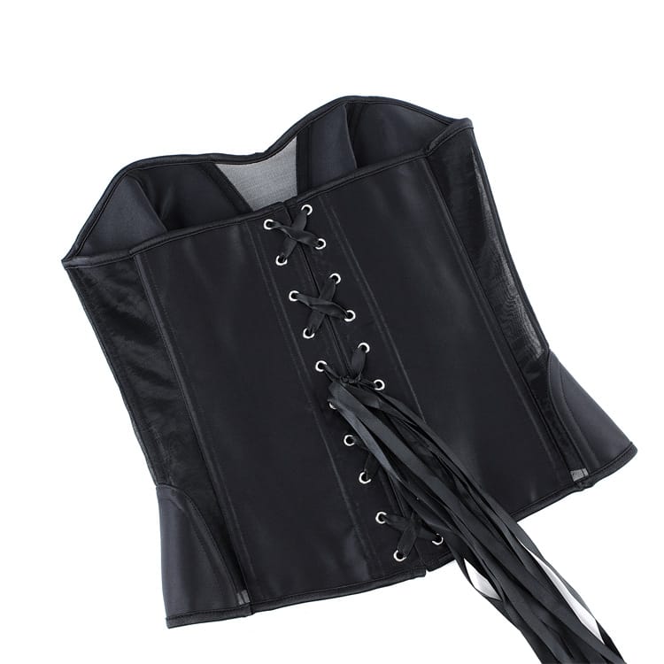 Kobine Women's Gothic Irregular Lace-up Overbust Corset