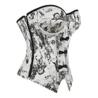 Kobine Women's Gothic Irregular Wash Painting Frog Overbust Corset