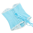 Kobine Women's Gothic Jacquard Lace Hem Lace-up Overbust Corset