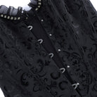 Kobine Women's Gothic Jacquard Lace-up Overbust Corset with Choker