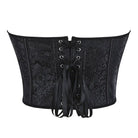 Kobine Women's Gothic Jacquard Solid Color Lace-up Overbust Corset