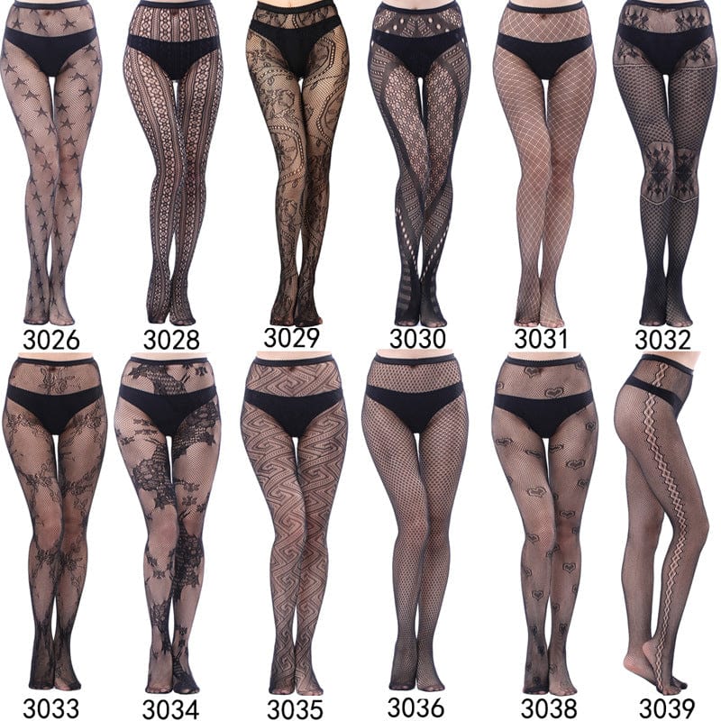 Kobine Women's Gothic Lace Pantyhose Stockings