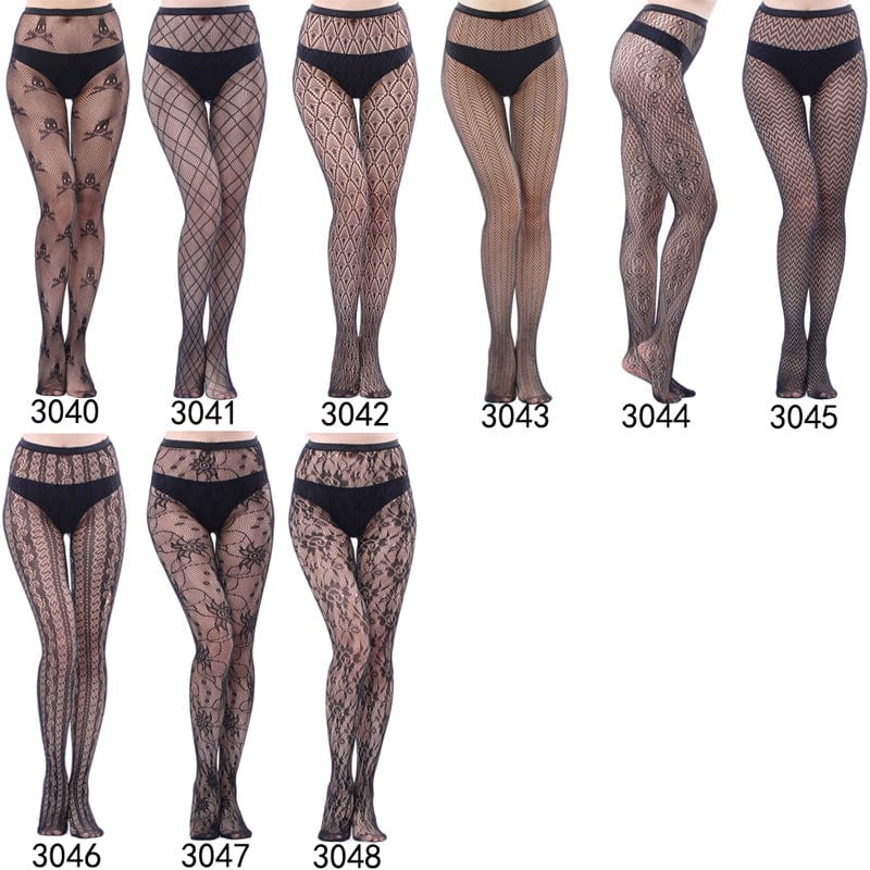 Kobine Women's Gothic Lace Pantyhose Stockings