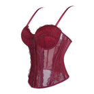 Kobine Women's Gothic Lace Sheer Overbust Corset