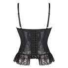 Kobine Women's Gothic Lace Splice Mesh Overbust Corset
