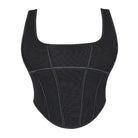 Kobine Women's Gothic Lace-up Boned Overbust Corset