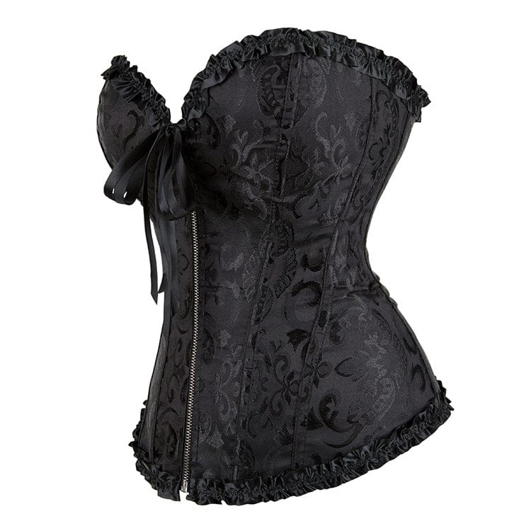 Kobine Women's Gothic Lace-up Brocade Overbust Corsets