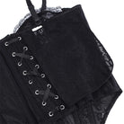 Kobine Women's Gothic Lace-up Floral Mesh Sheer Overbust Corset