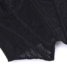 Kobine Women's Gothic Lace-up Floral Mesh Sheer Overbust Corset