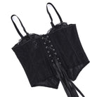 Kobine Women's Gothic Lace-up Floral Mesh Sheer Overbust Corset