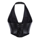Kobine Women's Gothic Lace-up Halter Overbust Corset