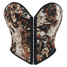 Kobine Women's Gothic Lace-up Jacquard Overbust Corset