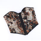 Kobine Women's Gothic Lace-up Jacquard Overbust Corset