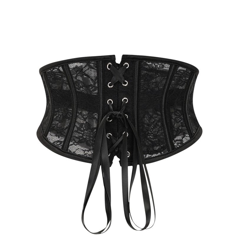 Kobine Women's Gothic Lace-up Lace Underbust Corset