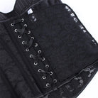 Kobine Women's Gothic Lace-up Pinstripe Floral Lace Overbust Corset