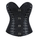 Kobine Women's Gothic Lace-up Rings Buckle Overbust Corset