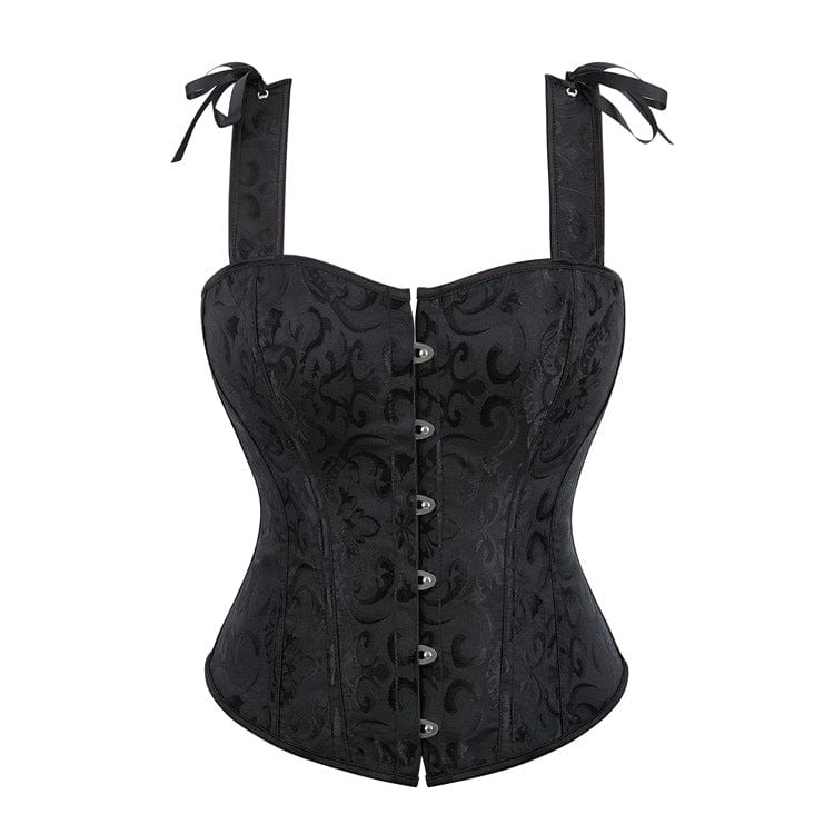 Kobine Women's Gothic Lace-up Steel Boned Overbust Corset