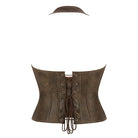 Kobine Women's Gothic Lace-up Zip Halterneck Overbust Corset