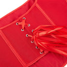 Kobine Women's Gothic Matte Lace-up Red Overbust Corset